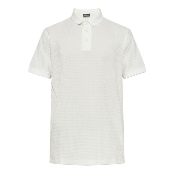 Emporio Armani Men Printed Cotton Polo Shirt